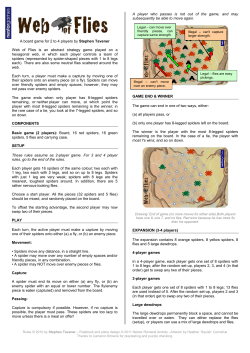 A board game for 2 to 4 players by Stephen Tavener