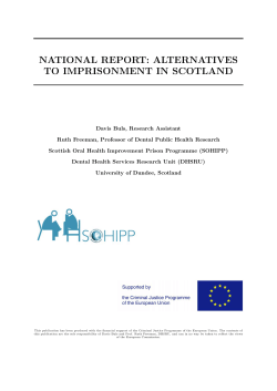 national report - Reducing Prison
