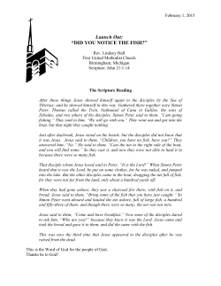 Launch Out: “DID YOU NOTICE THE FISH?”