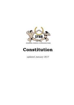 IFBB Constitution