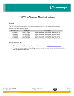 110P-Type Terminal Block Instructions