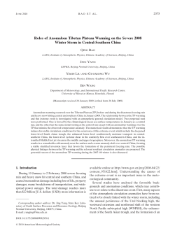 Roles of Anomalous Tibetan Plateau Warming on the Severe 2008