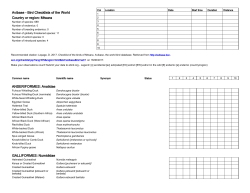 Avibase - Bird Checklists of the World Country or region: Mtwara