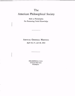 The American Philosophical Society