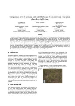 Comparison of web-camera- and satellite-based