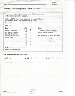 Divide Using Repeated Subtraction