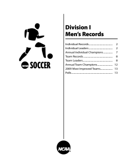Division I Men`s Records