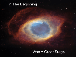 In The Beginning Was A Great Surge