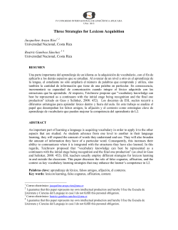 Three Strategies for Lexicon Acquisition