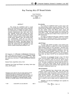 Ray Tracing J ELL-O ® Brand Gelatin
