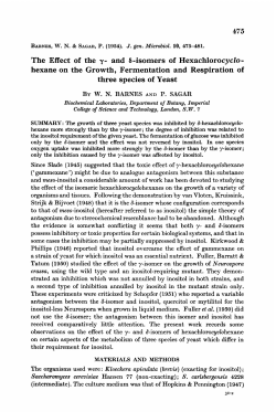The Effect of the y- and 6-isomers of HexachlorocycZo= hexane on