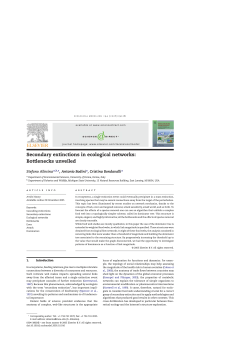 Secondary extinctions in ecological networks: Bottlenecks