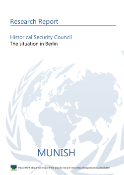 The situation in Berlin