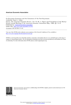 On Keynesian Economics and the Economics of the Post