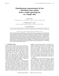 Simultaneous measurement of two ultrashort
