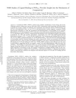 NMR Studies of Ligand Binding to P450eryF Provides Insight into
