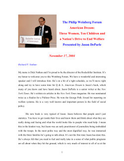 The Philip Weinberg Forum American Dream: Three Women, Ten