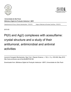 Pt(II) and Ag(I) complexes with acesulfame: crystal