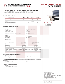 2.92mm Male to 2.92mm Male Cable FM160FLEX Coax in 59.055