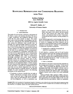 knowledge representation for commonsense reasoning with text