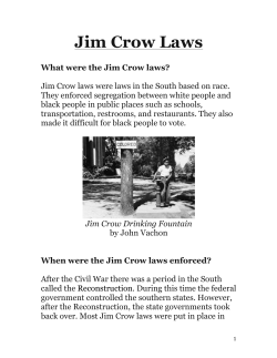 Jim Crow Laws