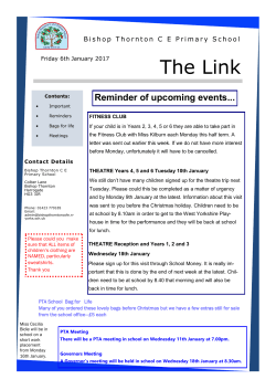 6th January 2017 - Bishop Thornton C of E Primary School