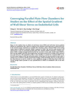 Converging Parallel Plate Flow Chambers for Studies on the Effect