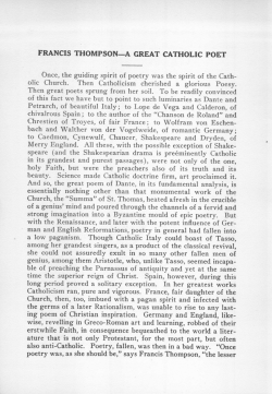 Francis Thompson - A Great Catholic Poet