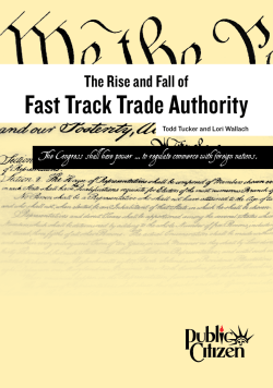 Fast Track Trade Authority