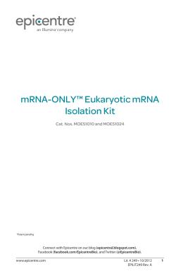Protocol for mRNA-ONLY&trade; Eukaryotic mRNA Isolation Kit