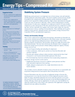 Stabilizing System Pressure