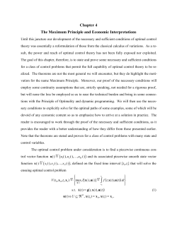 Chapter 4 The Maximum Principle and Economic Interpretations