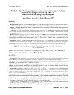 Posterior elevation maps and mean power keratometric maps to
