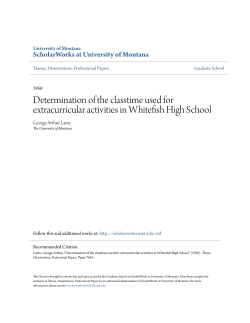 Determination of the classtime used for extracurricular activities in