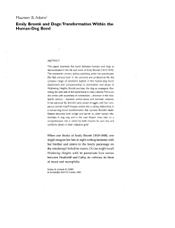 Emily Bront&euml; and Dogs: Transformation Within the Human