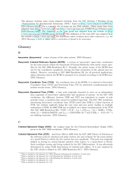Glossary - IERS Conventions Centre