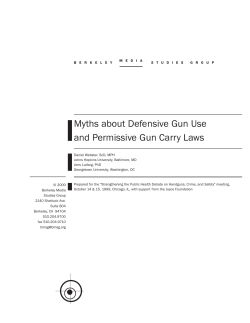 Myths about Defensive Gun Use and Permissive Gun Carry Laws