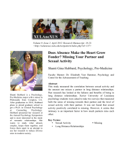 Does Absence Make the Heart Grow Fonder? Missing Your Partner