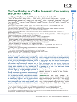 The Plant Ontology as a Tool for Comparative