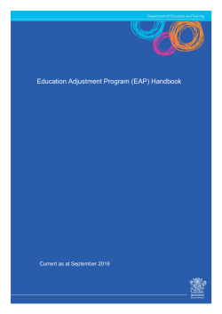 (EAP) Handbook - Education Queensland