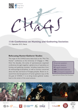 11th Conference on Hunting and Gathering Societies