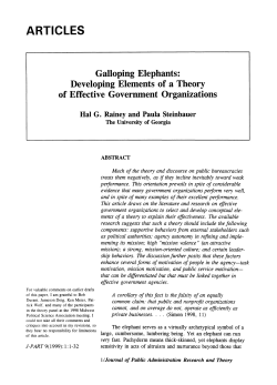 Galloping Elephants: Developing Elements of a Theory