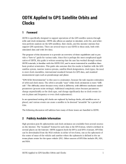 ODTK Applied to GPS Satellite Orbits and Clocks