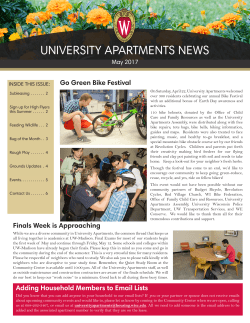 May 2017 - University Housing - UW