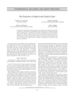 The Projection of Implicit and Explicit Goals