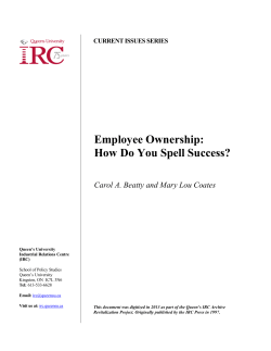Employee Ownership: How Do You Spell Success?
