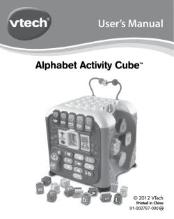 Alphabet Activity Cube Manual