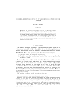 ISOPERIMETRIC REGIONS IN A WEIGHTED 2 - Rose