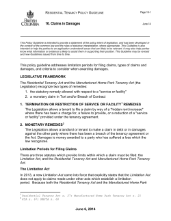 RTB Policy Guideline 16