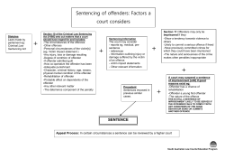 Sentencing of offenders: Factors a court considers